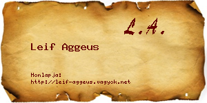 Leif Aggeus névjegykártya